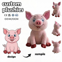 Jouets en peluche personnalisés en tissu de coton, adorable crabe monstre, porte-clés Lilo & Stitch, ours Teddy, logo brodé personnalisé, accessoires d'anniversaire