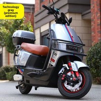 Nouvelle moto électrique à double frein à disque, moteur avant, batterie au plomb-acide graphène noir-or 60V/72V/96V, autonomie 60km