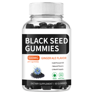 Gel de Aceite de Semillas Negras 500mg |   Sabor a Cerveza de Jengibre |   Apoyo para la Salud de la Piel |   60 Piezas - Product Image 1