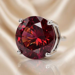 Xinfly Solid 18K Gold Garnet <b>Stud</b> <b>Earrings</b> 3.20ctw Round Brilliant Cut AU750 Solitaire <b>Fine</b> Jewelry for Women - Product Image 3