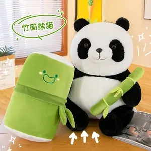 Wholesale Giant Panda Hug Bamboo Plush Toy Cute Huahua Pillow Children Birthday Gift For Kids Girls