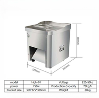 Nouvelle machine à trancher la viande électrique 750W de qualité commerciale avec lame en acier inoxydable et épaisseur réglable de 2,5 mm à 15 mm
