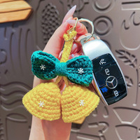 Nouveau porte-clés en fourrure 3D fait main, motif dessin animé, mignon et tendance, personnalisable pour sac de couple, pendentif de voiture, petit cadeau de Noël