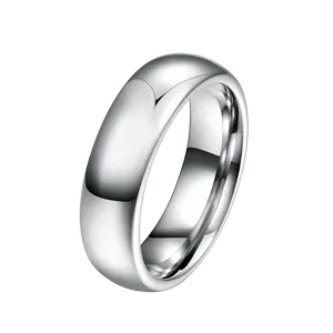 wholesale white gold wedding ring chromium plated metal tungsten rings men 2mm 4mm 6mm 8mm for wedding band high polish