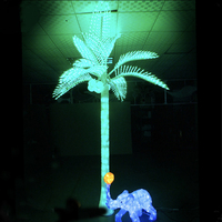 IP65 Outdoor Wasserdichte Beleuchtete Feiertagsdekoration Kunststoff Künstliche LED-Kokospalmen-Lichter Palme Mit