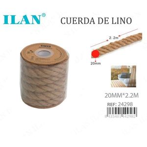 Corda di lino Iln 20 mm x 2,2 m per artigianato e decorazioni - Product Image 1