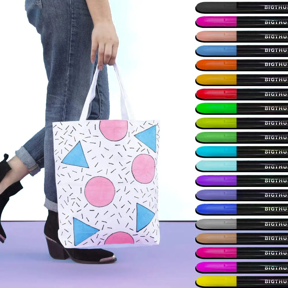 Textil Großhandel ungiftig 20 Farben Kunst-Sets wasserdichte dauerhafte Farbe Stoffmarkierstift