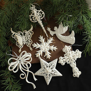 Christmas <b>Tree</b> Ornaments Sparkling Shatterproof Plastic <b>Tree</b> Ornaments <b>White</b> Shaped Styles <b>Xmas</b> <b>Tree</b> Holiday Decor - Product Image 2