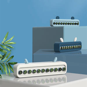 Placa Magnética Temporal de Estacionamiento con Teclas Numéricas, Ocultación con un Clic, Placa de Reubicación de Coche Personalizada, Plástico Electrónico Azul Verde - Product Image 2