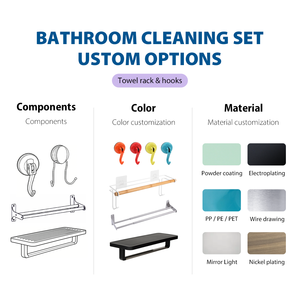 Porte-papier toilette mural auto-adhésif <span class=keywords><strong>en</strong></span> acier inoxydable pour salle de bain, finition céramique haute brillance, rangement mural - Product Image 2