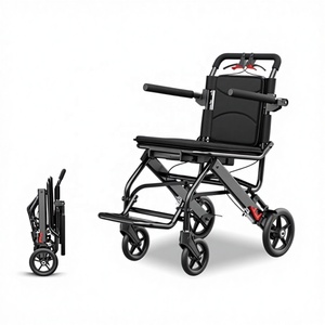 <span class=keywords><strong>Fauteuil</strong></span> <span class=keywords><strong>roulant</strong></span> pliant léger en acier au carbone pour personnes âgées et enfants, avec mobilité portable - Product Image 1