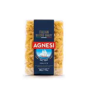 Pasta italiana auténtica Fusilli Twists-AGNESI N.78 500G Pasta a granel-Verdadera herencia culinaria italiana