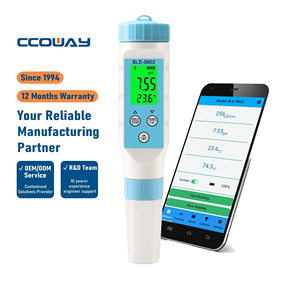 Medidor de pH, EC e Temperatura BLE-9902 Inteligente com Bluetooth, Tipo Caneta, Testador de Qualidade da Água para Hidroponia e Aquários, Plástico Personalizável OEM - Product Image 2