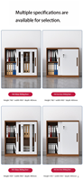 Moderno Armario de Almacenamiento de Acero para Oficina, Ajustable, Ecológico, con 2 Puertas Corredizas, Estantes y Cerradura con Llave, Personalizable para Oficina en Casa o Exterior