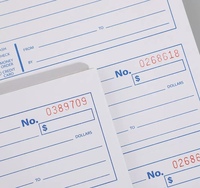 Carnets de reçus autocopiants NCR, papier autocopiant personnalisé, reçus 2/3/4 plis avec reliure en bande.