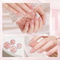 Vernis à Ongles Gel UV Rose Nude Neutre de 15ml avec Base en Caoutchouc Renforceur Nail Art Design Color Base Builder