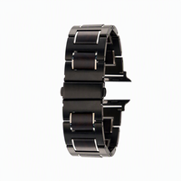 Bracelet de remplacement en acier inoxydable, antichoc, portable, personnalisé, artisanal, en acier et bois, pour Apple Watch - Vente chaude