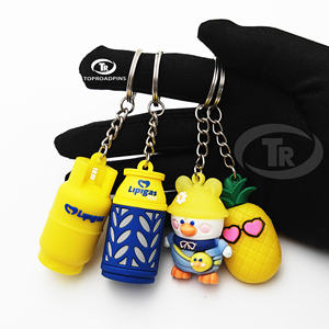 Porte-clés en PVC 2022 articles promotionnels logo personnalisé caoutchouc 3d pvc pvc porte-clés dessin animé - Product Image 1