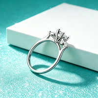 Bague en argent sterling S925 avec moissanite taille marquise 1 carat couleur D VVS1 pour femme, certifiée GRA, vente en gros d'usine, bague de mariage