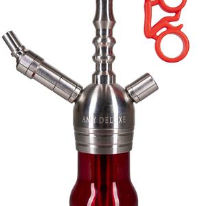 Mini Shisha Venta superior Alta calidad Plata Acero inoxidable 40CM <span class=keywords><strong>Amy</strong></span> <span class=keywords><strong>Deluxe</strong></span> Hookah Narguile Shisha Fumar Set Hookah - Product Image 4