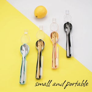 Piccole posate portatili per viaggiare ti accompagnano per assaggiare cibi da tutto il <span class=keywords><strong>mondo</strong></span> in qualsiasi momento - Product Image 6