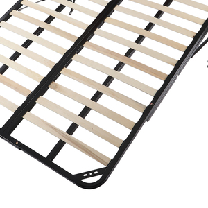 Khung giường kim loại phẳng gia cố bằng gỗ Poplar, chất lượng cao, giường nổi với đế gỗ, khung đỡ đáy giường bằng kim loại cho phòng ngủ - Product Image 4