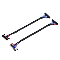 YZCONN Kabel Konektor 40 Pin 50 Pin Khusus untuk Layar Laptop, Pengontrol LCD, Kabel LVDS, Perakitan Kabel, dan Harness Kabel