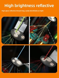 Stock <b>Tent</b> <b>Canopy</b> Umbrella Reflective Rope 1.5mm Diameter 40m Roll High Brightness Windproof Wind Rope Buckle - Product Image 2