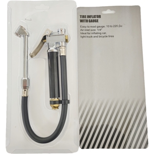 Portable <span class=keywords><strong>pneumatique</strong></span> 120 PSI précis tête robuste gonfleur <span class=keywords><strong>de</strong></span> pneu jauge <span class=keywords><strong>manomètre</strong></span> testeur outil avec pistolet gonfleur d'air - Product Image 5