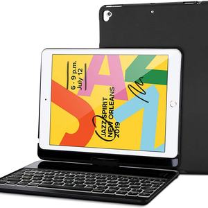 Clavier intelligent sans fil pliable et rotatif à 360° avec rétroéclairage et étui de protection - Product Image 1