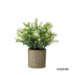 Petit Bonsaï Artificiel, Herbe Artificielle, Romarin, Ruscus, Gypsophile <span class=keywords><strong>en</strong></span> PE, Plantes <span class=keywords><strong>en</strong></span> <span class=keywords><strong>Pot</strong></span> <span class=keywords><strong>Rose</strong></span> Écologiques 22cm, Centre <span class=keywords><strong>de</strong></span> Table pour la Maison - Product Image 4