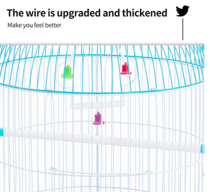 Toptan büyük lüks çelik tel süs kuş taşıyıcı özel <span class=keywords><strong>PVC</strong></span> arka plan dekoratif kafes papağanlar kutusu için paketlenmiş - Product Image 5