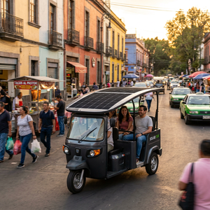 Triciclo Elettrico da Carico 1200W, Triciclo Utilitario per 6-8 Passeggeri, Estensore di Autonomia Solare, Trasporto Economico per Brasile e Colombia - Product Image 5