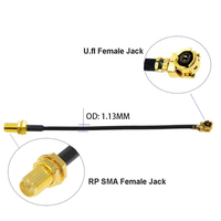 Antenne queue de cochon 5 cm 50 mm avec câble SMA UFL, câble coaxial RF U.Fl UFL vers SMA pour câbles de communication