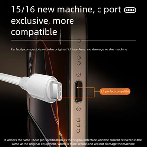 Ice Proof Anti Oxidant Silicone+E-Marker Smart Chip+Original Interface+Bend Resistant CarPlay+CarLife Fast Charging Data <b>Cable</b> - Product Image 6