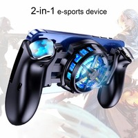 JK01 2IN1 PUBG contrôleur de jeu téléphone portable Gamepad L1R1 bouton de feu avec radiateur de ventilateur refroidisseur