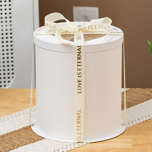 Brand New branco redondo papelão embalagem <span class=keywords><strong>8</strong></span> polegadas quatro camadas bolo caixas - Product Image 5