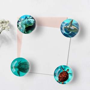 Aimant de réfrigérateur magnétique en verre personnalisé 2025 tortue design logo moderne souvenir pour <span class=keywords><strong>voyage</strong></span> cadeau parfait pour les amis et la famille - Product Image 1