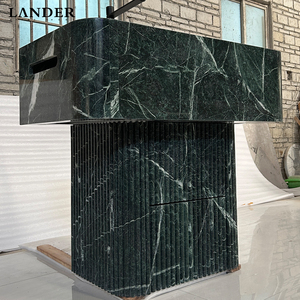 Lavabo de Mármol Verde Alpi Landerstone, Muebles de Baño con Piedra Natural, Lavabo de Mármol Verde - Product Image 3