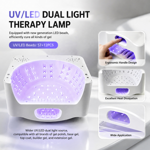 Lampe à ongles UV LED 2 en 1, double couche, double zone, séchage rapide, <span class=keywords><strong>4</strong></span> réglages de minuterie, capteur intelligent - Product Image 3