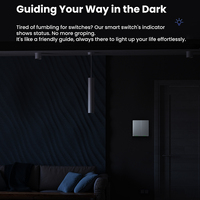 Interruptor de Pared Mecánico con WiFi GIRIER, Control de 2 Vías, CA 100-240V, UE/Reino Unido, Interruptor de Luz Inteligente Tuya con Botón Pulsador