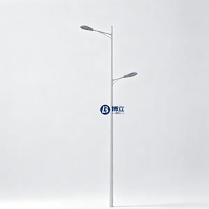Poteau d'éclairage de rue en acier galvanisé octogonal conique personnalisé pour les infrastructures rurales et l'éclairage public extérieur - Product Image 1