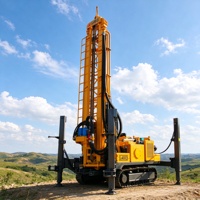 Foreuse de puits d'eau de 330 m, consommation d'air 16-55 m³/min, machine de forage sur chenilles