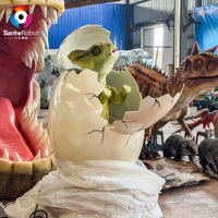Œuf de dinosaure Protoceratops interactif pour bébé, modèle animatronique avec son, pour parc à thème