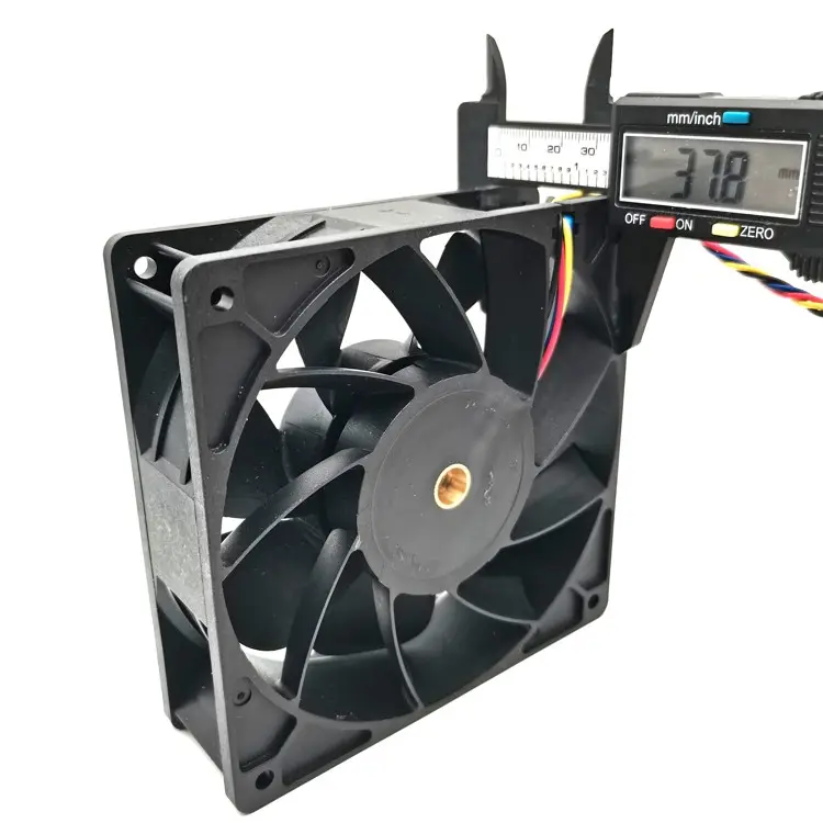 Hekang 120mm grande CFM rolamento de esferas ventilador dc 12v 12038 turbo ventilador de refrigeração ventilador de refrigeração de fluxo axial