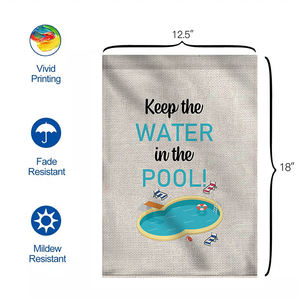 <span class=keywords><strong>Livraison</strong></span> <span class=keywords><strong>rapide</strong></span> en 48 heures, 30x45cm, logo personnalisé imprimé, drapeau d'été <span class=keywords><strong>de</strong></span> <span class=keywords><strong>jardin</strong></span> <span class=keywords><strong>de</strong></span> piscine - Product Image 2