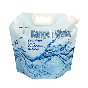 Sacs de stockage d'eau potable pliables en plastique sans BPA de 5 litres pour eau <span class=keywords><strong>Kangen</strong></span>, faible MOQ, vente en gros - Product Image 3