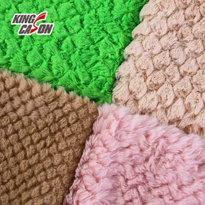 300GSM Factory Price 100% Polyester Custom Design Spray Flowers Rabbit Fur Fleece Fabric For Home Textile Garments