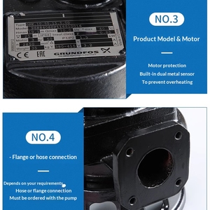 Pompe à eaux pluviales DP10.65.26.2.50B 3,5 kW 380 V Garantie 1 an Pompes de traitement des eaux usées commerciales et domestiques pour utilisation en zones peu profondes - Product Image 3