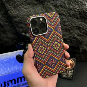 Design Case for iPhone 14/15 Pro Max Classic Kevlar Texture Slim <b>PC</b> Magnetic Cover for iPhone 13 Pro Max 16 Pro - Product Image 3